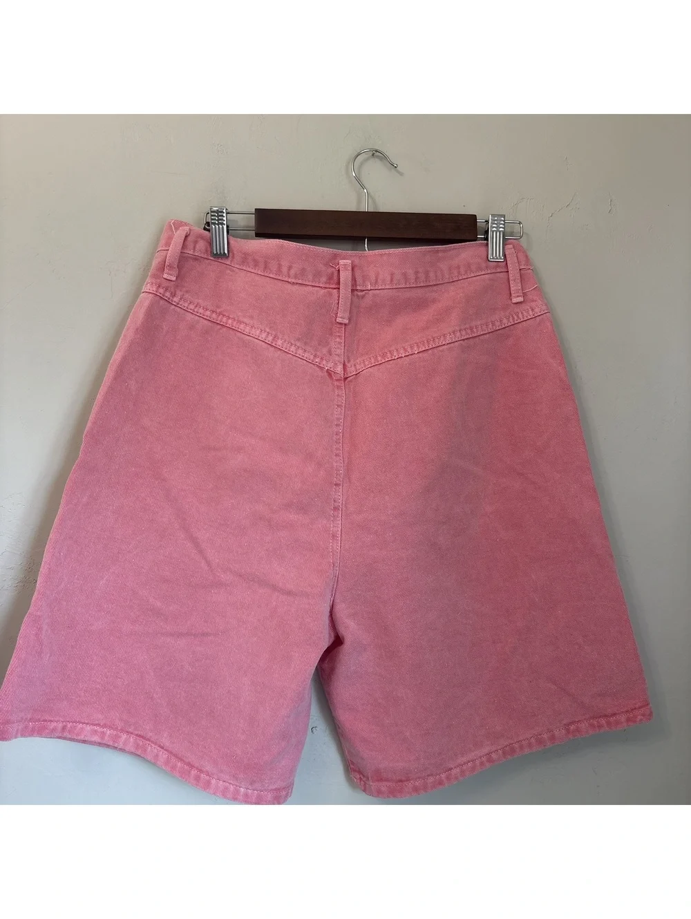 Vintage 90s Mickey by Jerry Leigh Pink Denim Shorts Minnie Mouse Hula Size 13/14